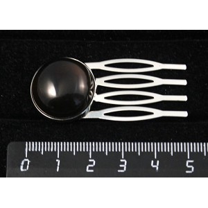 Заколка-шпилька с раухтопазом, круг 20мм