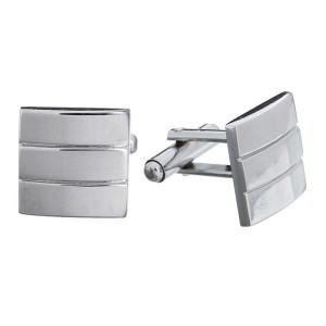 Запонки стальные "Квадрат" объёмный, цвет серебро Запонки стальные "Квадрат" объёмный, цвет серебро