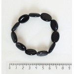Браслет из агата черного, овалы 18х13мм