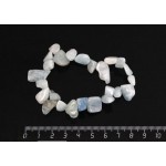 Браслет из аквамарина, облепиха, на резинке