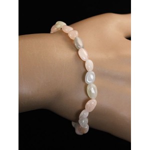 Браслет из морганита, аквамарина, берилла, овалы 5-8мм