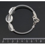 Браслет из горного хрусталя на струнке, овалы