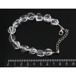 Браслет из горного хрусталя (крупная огранка), на застежке