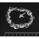 Браслет из горного хрусталя (крупная огранка), с подвеской