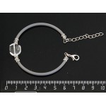 Браслет из горного хрусталя (крупная огранка) на струнке, 1 камень