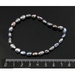 Браслет из жемчуга барокко 6-8мм черный