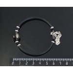 Браслет из раухтопаза, бочонок на струнке