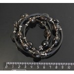 Браслет из раухтопаза на струнке, овал 9-11мм, 3-4 оборота