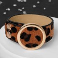 Браслет кожа "Сафари" леопард, цвет чёрно-коричневый
