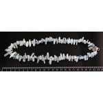 Бусы из аквамарина, длинная галтовка