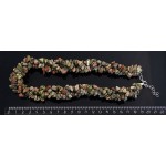 Бусы из унакита, галтовка, жгут 3 нити