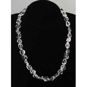 Бусы из горного хрусталя (крупная огранка) 12-14мм 50см