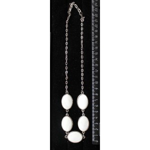 Колье из перламутра, "5 овалов", камень 25х18мм