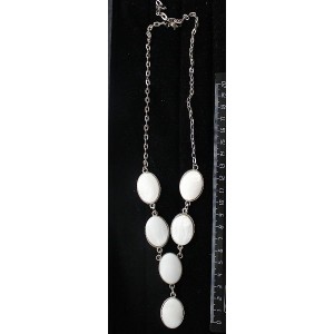 Колье из перламутра, "6 овалов", камень 25х18мм