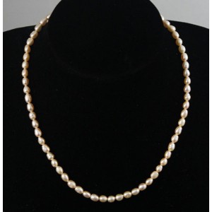 Бусы из жемчуга III рис 5мм кремовый, 45см
