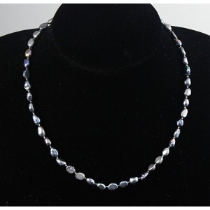 Бусы из жемчуга барокко 6-8мм черный, 44см