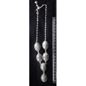 Колье из лабрадорита, "6 овалов", камень 25х18мм