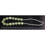 Колье из оникса, круг 15мм + шарик 4мм