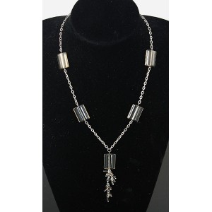 Колье-цепочка из раухтопаза (прямоугольники + круг 4мм огранка