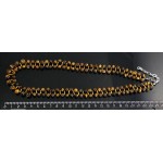 Бусы из тигрового глаза со стеклярусами, шарик 6мм и 8мм