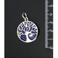 Кулон с лазуритом "Дерево" 27*27 мм.