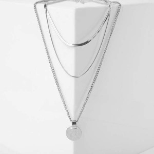 Кулон "Цепь" классический диск, цвет серебро Кулон "Цепь" классический диск, цвет серебро
