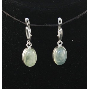 C925 Серьги 5.81г с пренитом, овал 14х10мм