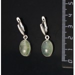 C925 Серьги 5.81г с пренитом, овал 14х10мм