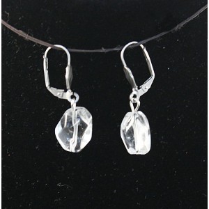 Серьги из горного хрусталя (крупная огранка) 12-14мм