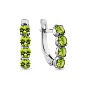 C925 Серьги 2г хризолит родирование