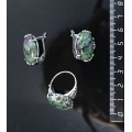 Кольцо Серьги с цоизитом