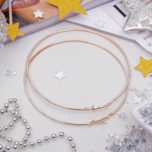 Серьги кольца "Классика", цвет золото, d=8см (Бижутерный сплав)