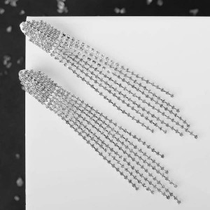 Клипсы "Вечеринка" лесенка, цвет белый, цвет серебристый