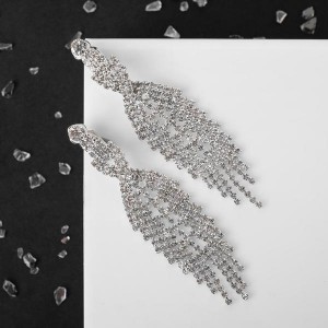 Клипсы "Вечеринка" переплетения, цвет белый, цвет серебристый