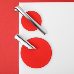 Серьги ассорти "Арт" линии, цвет красный, цвет серебристый