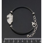 Браслет из кварца-волосатика на струнке, крупная огранка