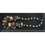 Колье из аметиста и цитрина объемное