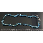 Бусы из апатита, галтовка мелкая, 48см + цепочка