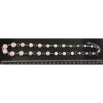 Бусы из кварца розового на колечках, шарик по возрастающей 6-12мм