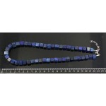 Бусы из лазурита, кубик 8мм, через бисер