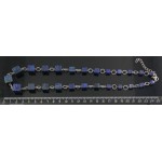 Бусы из лазурита (синий) на колечках, кубик по возрастающей 6,8,10,12мм