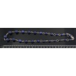 Бусы из лазурита (синий) на колечках, шарик по возрастающей 6-12мм