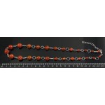 Бусы из сердолика на колечках, шарик по возрастающей 6-12мм