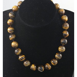 Бусы из тигрового глаза шарик16мм, 46см