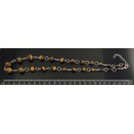 Бусы из тигрового глаза на колечках, шарик по возрастающей 6-12мм