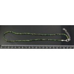 Бусы из турмалина зеленого шарик 3мм огранка 42см+цепочка