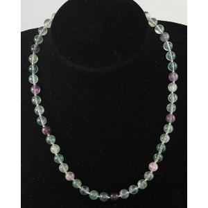 Бусы из флюорита 50см, шарик 8мм, через бисер