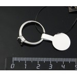 Кольцо фианит черный 1 камень, родирование