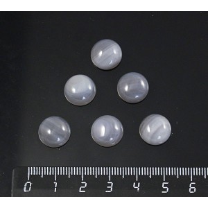 Агат серый, кабошон круг 12мм