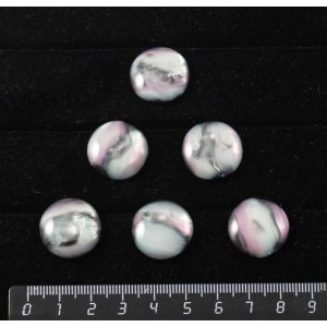 Кабошон гелиотис иск., круг 20мм, цвет зеленый, черный, фиолетовый